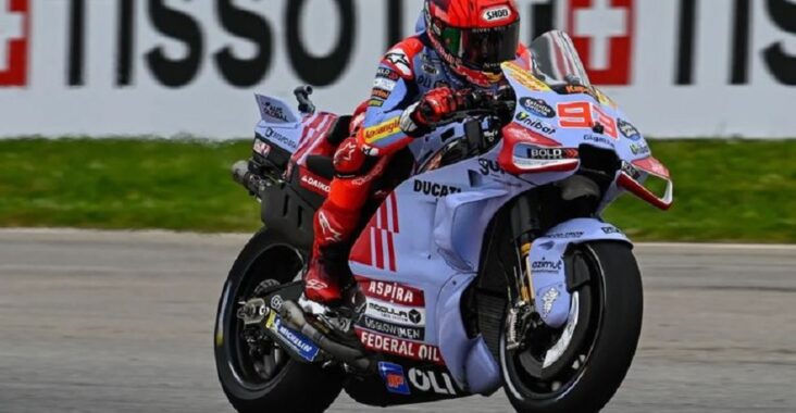 Ekspresi Pebalap Gresini Ducati Marc Marquez
